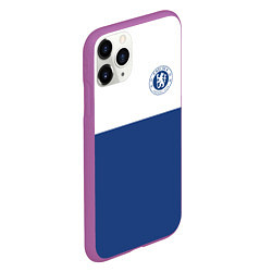 Чехол iPhone 11 Pro матовый Chelsea FC: Light Blue, цвет: 3D-фиолетовый — фото 2