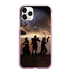 Чехол iPhone 11 Pro матовый Three, цвет: 3D-розовый