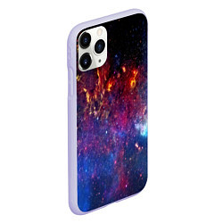 Чехол iPhone 11 Pro матовый Космос, цвет: 3D-светло-сиреневый — фото 2