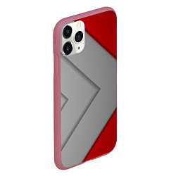 Чехол iPhone 11 Pro матовый Gray arrows, цвет: 3D-малиновый — фото 2