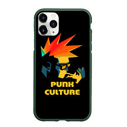 Чехол iPhone 11 Pro матовый Punk Culture, цвет: 3D-темно-зеленый