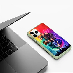 Чехол iPhone 11 Pro матовый Coldplay Stories, цвет: 3D-салатовый — фото 2