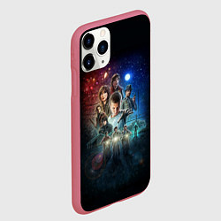 Чехол iPhone 11 Pro матовый Stranger Things Boys, цвет: 3D-малиновый — фото 2