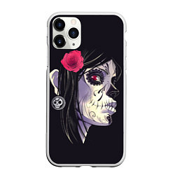 Чехол iPhone 11 Pro матовый Dia de Muertos, цвет: 3D-белый