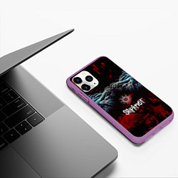 Чехол iPhone 11 Pro матовый Slipknot руки зомби, цвет: 3D-фиолетовый — фото 2