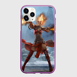 Чехол iPhone 11 Pro матовый Magic: The Gathering, цвет: 3D-фиолетовый