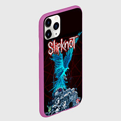 Чехол iPhone 11 Pro матовый Орел группа Slipknot, цвет: 3D-фиолетовый — фото 2