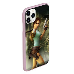 Чехол iPhone 11 Pro матовый TOMB RAIDER, цвет: 3D-розовый — фото 2