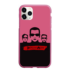 Чехол iPhone 11 Pro матовый Группа Depeche Mode, цвет: 3D-малиновый