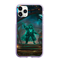 Чехол iPhone 11 Pro матовый Sea of thieves, цвет: 3D-светло-сиреневый