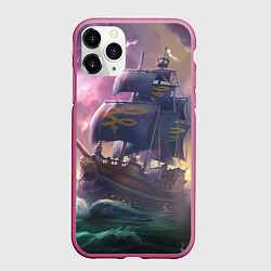 Чехол iPhone 11 Pro матовый Sea of thieves, цвет: 3D-малиновый