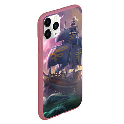 Чехол iPhone 11 Pro матовый Sea of thieves, цвет: 3D-малиновый — фото 2