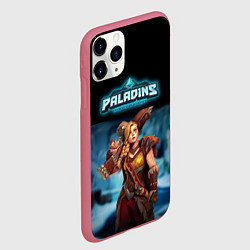 Чехол iPhone 11 Pro матовый Paladins, цвет: 3D-малиновый — фото 2