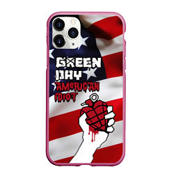 Чехол iPhone 11 Pro матовый Green Day American Idiot, цвет: 3D-малиновый