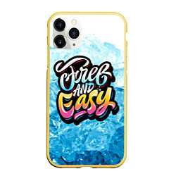 Чехол iPhone 11 Pro матовый Free and Easy, цвет: 3D-желтый