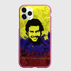 Чехол iPhone 11 Pro матовый Пабло Эскобар, цвет: 3D-малиновый