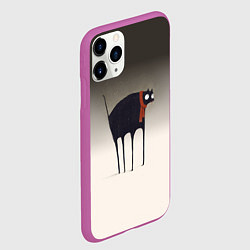 Чехол iPhone 11 Pro матовый Первый снег, цвет: 3D-фиолетовый — фото 2