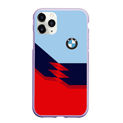 Чехол iPhone 11 Pro матовый BMW БМВ, цвет: 3D-светло-сиреневый