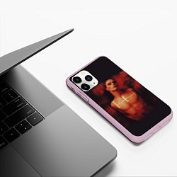 Чехол iPhone 11 Pro матовый HIM: Devil Soul, цвет: 3D-розовый — фото 2