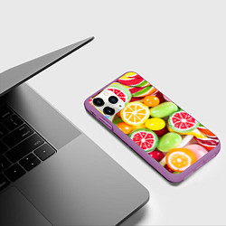 Чехол iPhone 11 Pro матовый Candy Summer, цвет: 3D-фиолетовый — фото 2