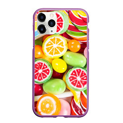 Чехол iPhone 11 Pro матовый Candy Summer, цвет: 3D-фиолетовый