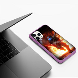 Чехол iPhone 11 Pro матовый Titanfall fighter runs, цвет: 3D-фиолетовый — фото 2