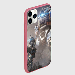 Чехол iPhone 11 Pro матовый Titanfall, цвет: 3D-малиновый — фото 2