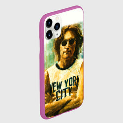 Чехол iPhone 11 Pro матовый John Lennon: New York, цвет: 3D-фиолетовый — фото 2
