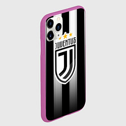 Чехол iPhone 11 Pro матовый Juventus FC: New logo, цвет: 3D-фиолетовый — фото 2