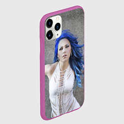 Чехол iPhone 11 Pro матовый Arch Enemy: Alissa White-Gluz, цвет: 3D-фиолетовый — фото 2