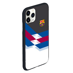 Чехол iPhone 11 Pro матовый Barcelona FC: White style, цвет: 3D-черный — фото 2