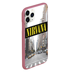 Чехол iPhone 11 Pro матовый Nirvana City, цвет: 3D-малиновый — фото 2