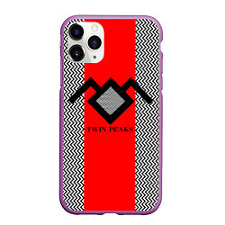 Чехол iPhone 11 Pro матовый Twin Peaks Mark, цвет: 3D-фиолетовый