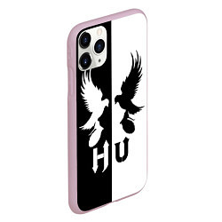 Чехол iPhone 11 Pro матовый HU: Black & White, цвет: 3D-розовый — фото 2