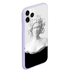 Чехол iPhone 11 Pro матовый Snake girl, цвет: 3D-светло-сиреневый — фото 2