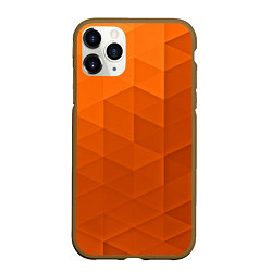 Чехол iPhone 11 Pro матовый Orange abstraction, цвет: 3D-коричневый