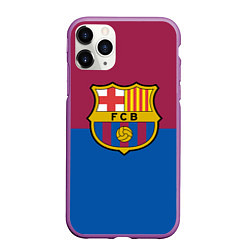 Чехол iPhone 11 Pro матовый Barcelona FC: Duo Color, цвет: 3D-фиолетовый