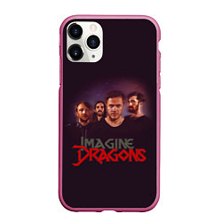 Чехол iPhone 11 Pro матовый Группа Imagine Dragons, цвет: 3D-малиновый