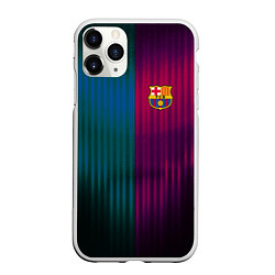 Чехол iPhone 11 Pro матовый Barcelona FC: Abstract 2018, цвет: 3D-белый
