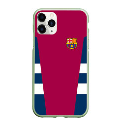 Чехол iPhone 11 Pro матовый Barcelona FC: Vintage 2018, цвет: 3D-салатовый