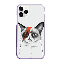 Чехол iPhone 11 Pro матовый David Bowie: Grumpy cat