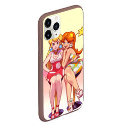 Чехол iPhone 11 Pro матовый Принцессы Пич и Зельда, цвет: 3D-коричневый — фото 2