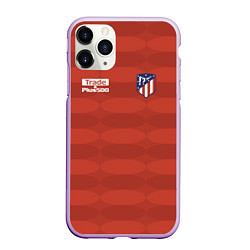 Чехол iPhone 11 Pro матовый Atletico Madrid: Red Ellipse, цвет: 3D-сиреневый