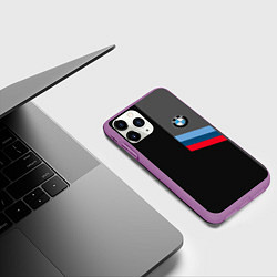 Чехол iPhone 11 Pro матовый BMW БМВ, цвет: 3D-фиолетовый — фото 2