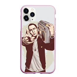 Чехол iPhone 11 Pro матовый Eminem: Street Music, цвет: 3D-розовый