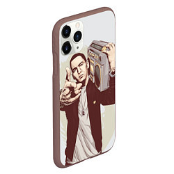 Чехол iPhone 11 Pro матовый Eminem: Street Music, цвет: 3D-коричневый — фото 2