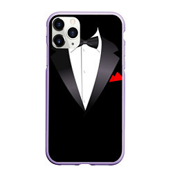 Чехол iPhone 11 Pro матовый Смокинг мистера, цвет: 3D-светло-сиреневый
