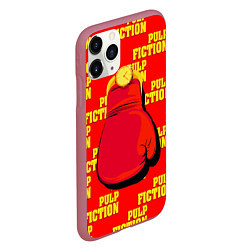 Чехол iPhone 11 Pro матовый Pulp Fiction: Boxing glove, цвет: 3D-малиновый — фото 2