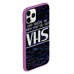 Чехол iPhone 11 Pro матовый 4K VHS, цвет: 3D-фиолетовый — фото 2