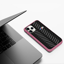 Чехол iPhone 11 Pro матовый BMW: Creative, цвет: 3D-малиновый — фото 2